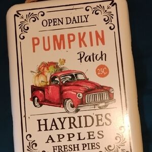 Rustic Pumpkin Patch Sign with Red Truck